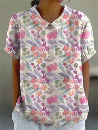 Estampado floral blanco
