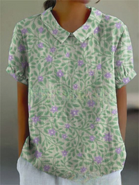 Verde con flores