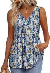 Azul amarillo floral