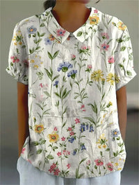 Blanco con flores