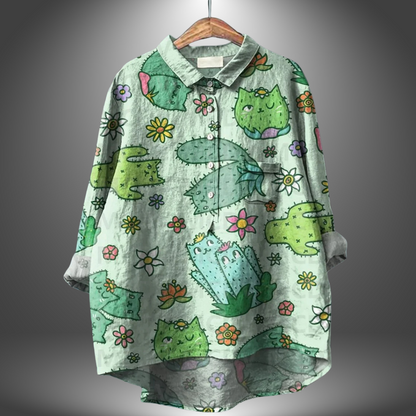 Virginia | Camisa floral artesanal para mujer