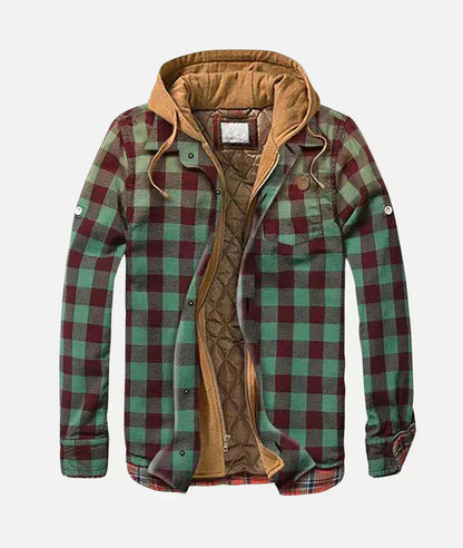 Alain – Chaqueta a cuadros con patchwork