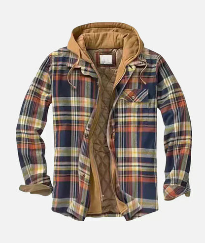 Alain – Chaqueta a cuadros con patchwork