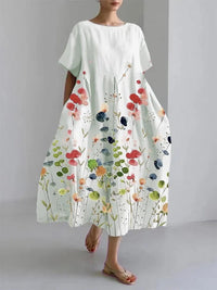 Blanco con flores