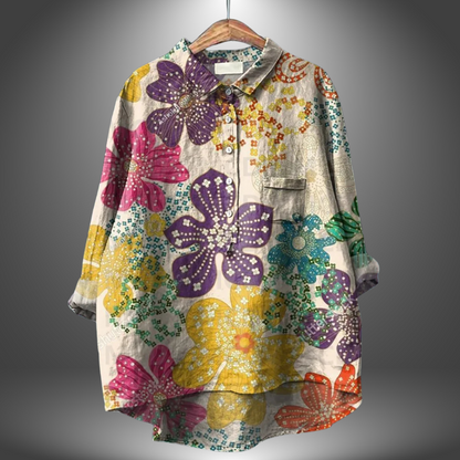 Virginia | Camisa floral artesanal para mujer