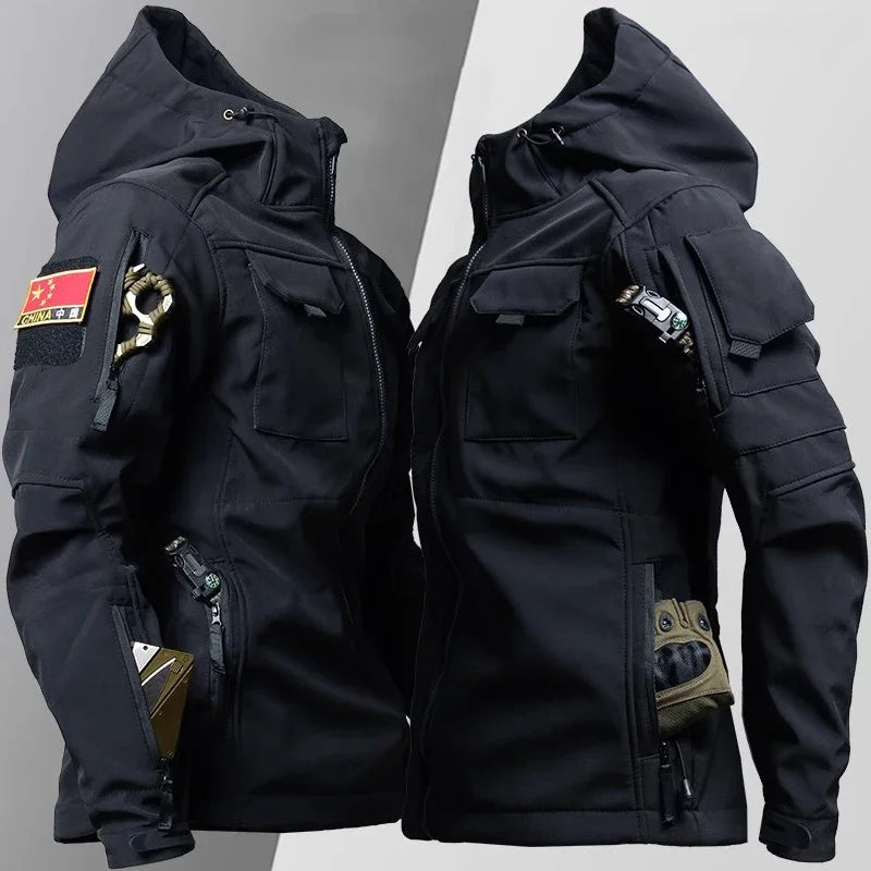 Chamarra táctica militar impermeable para hombre