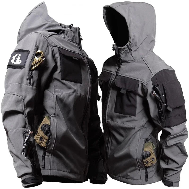 Chamarra táctica militar impermeable para hombre