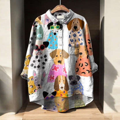 Astrid® | Blusa exclusiva de mujer con estampado de perro